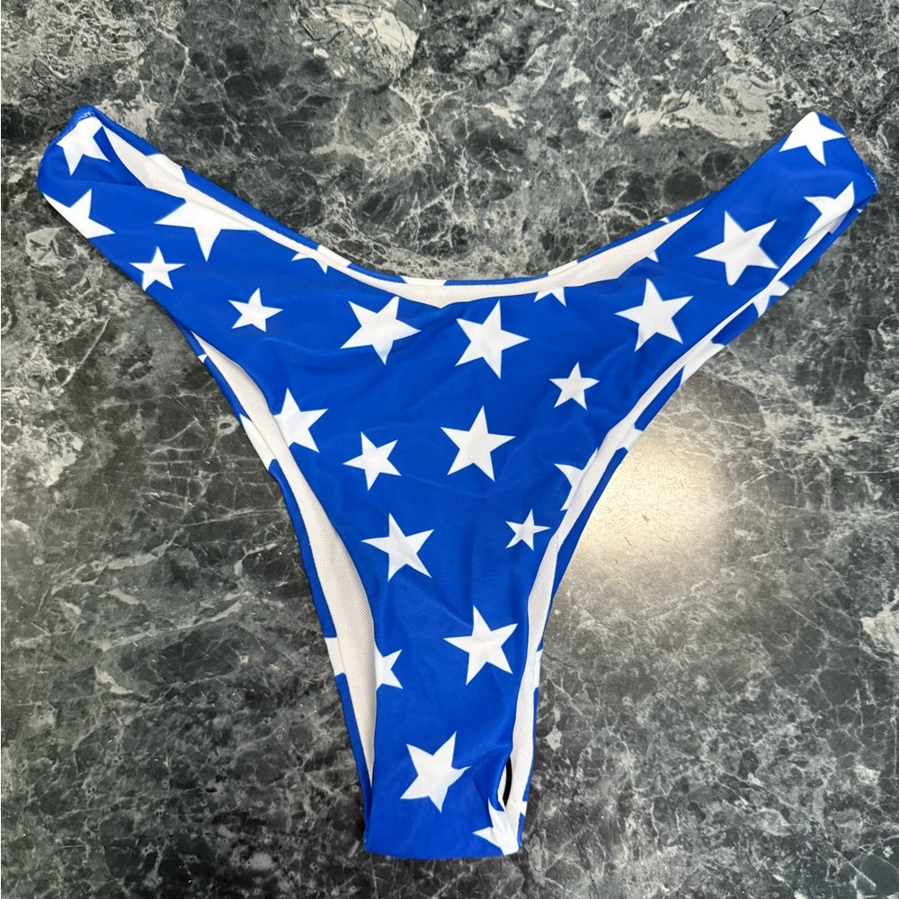 SHEIN Blue and White Star Bikini Bottom
